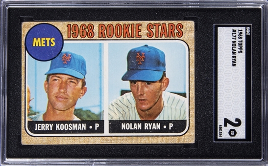 1968 Topps #177 Nolan Ryan Rookie Card - SGC GD 2